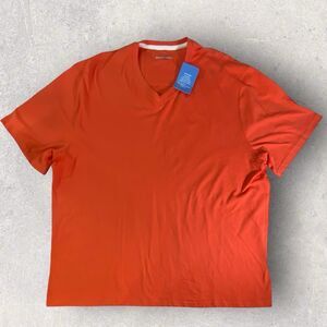 Bermuda Styles Mens V Neck Shirt XXL Solid Orange  NEW w/tags